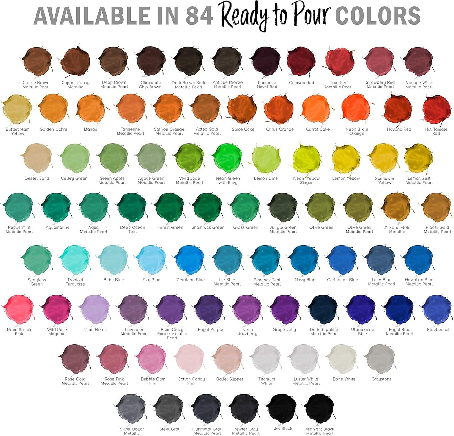 POURING MASTERS Jet Black Acrylic Ready to Pour Pouring Paint - Premium 32-Ounce Pre-Mixed Water-Based - for Canvas, Wood, Paper, Crafts, Tile, Rocks and More