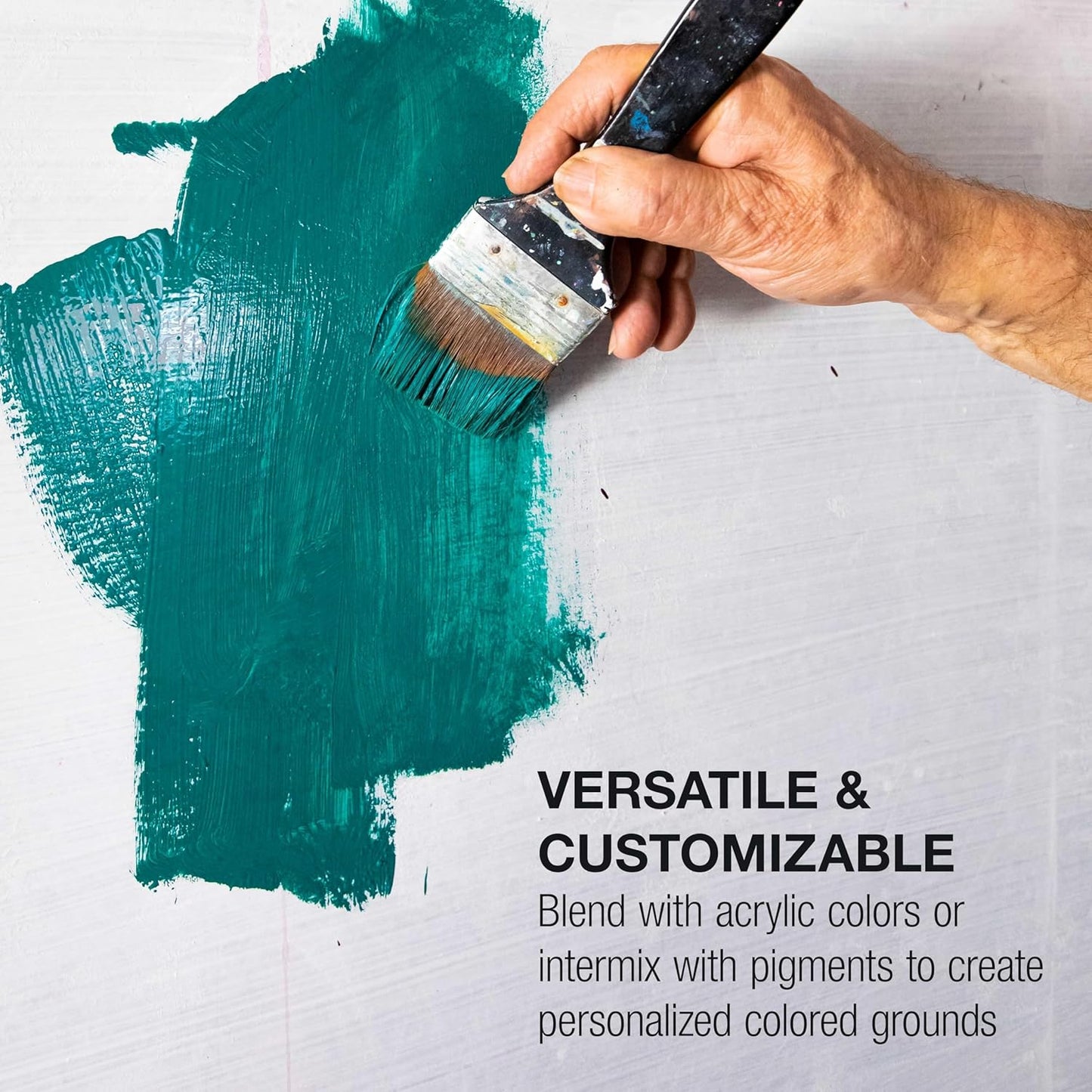 U.S. Art Supply White Gesso Primer - 16.9oz (500ml) for Oil & Acrylic Paint - Superior Coverage, Canvas Prep, Mixable White Gesso Paint Artists