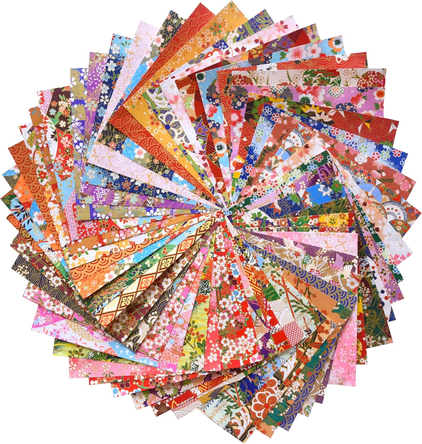 50 Origami Paper Yuzen Washi Paper Different Patterns Japanese Print 6x6 inches for Wedding Decor Japanese Designs, Mixed Patterns for Origami, Scrapbooking, DIY Gifts Origamipolly