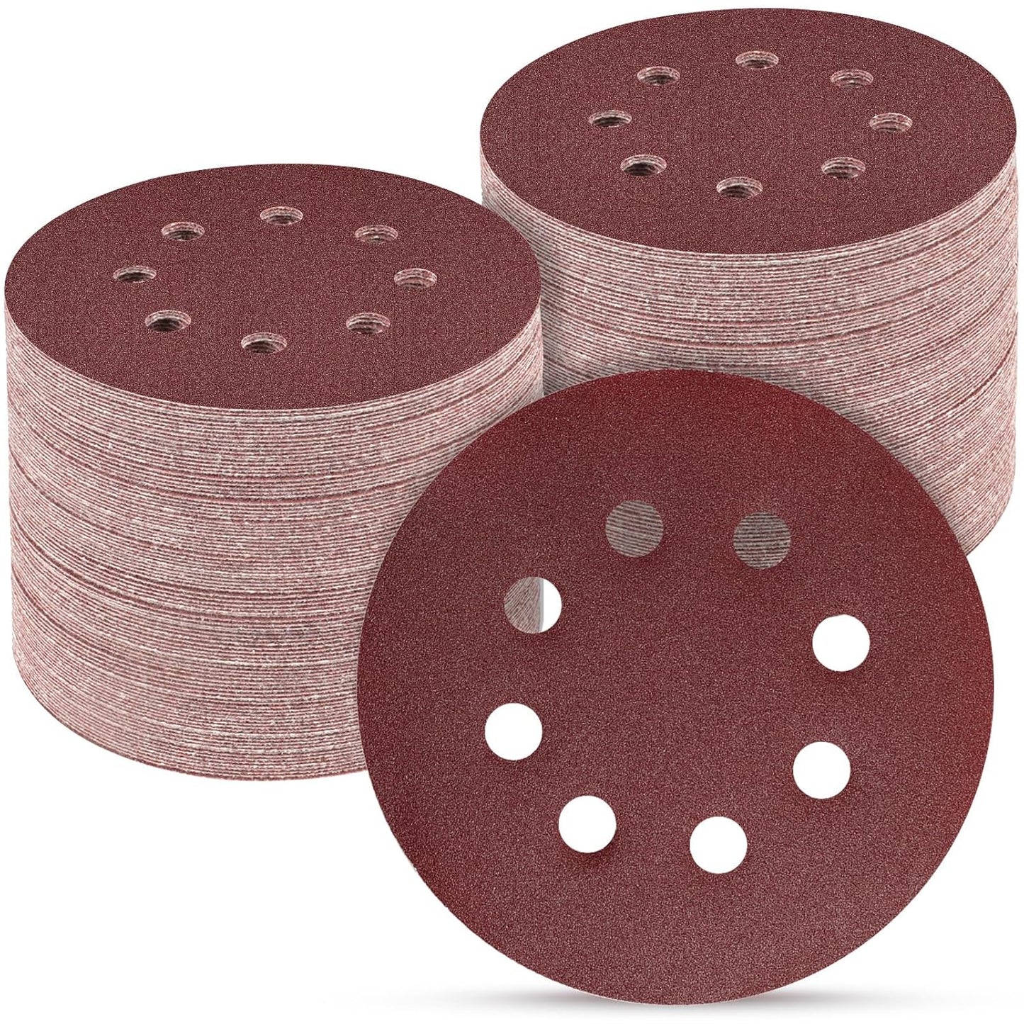 100 PCS 5 Inch Sanding Discs 320 Grit, Round Hook and Loop Sandpaper for Random Orbital Sander