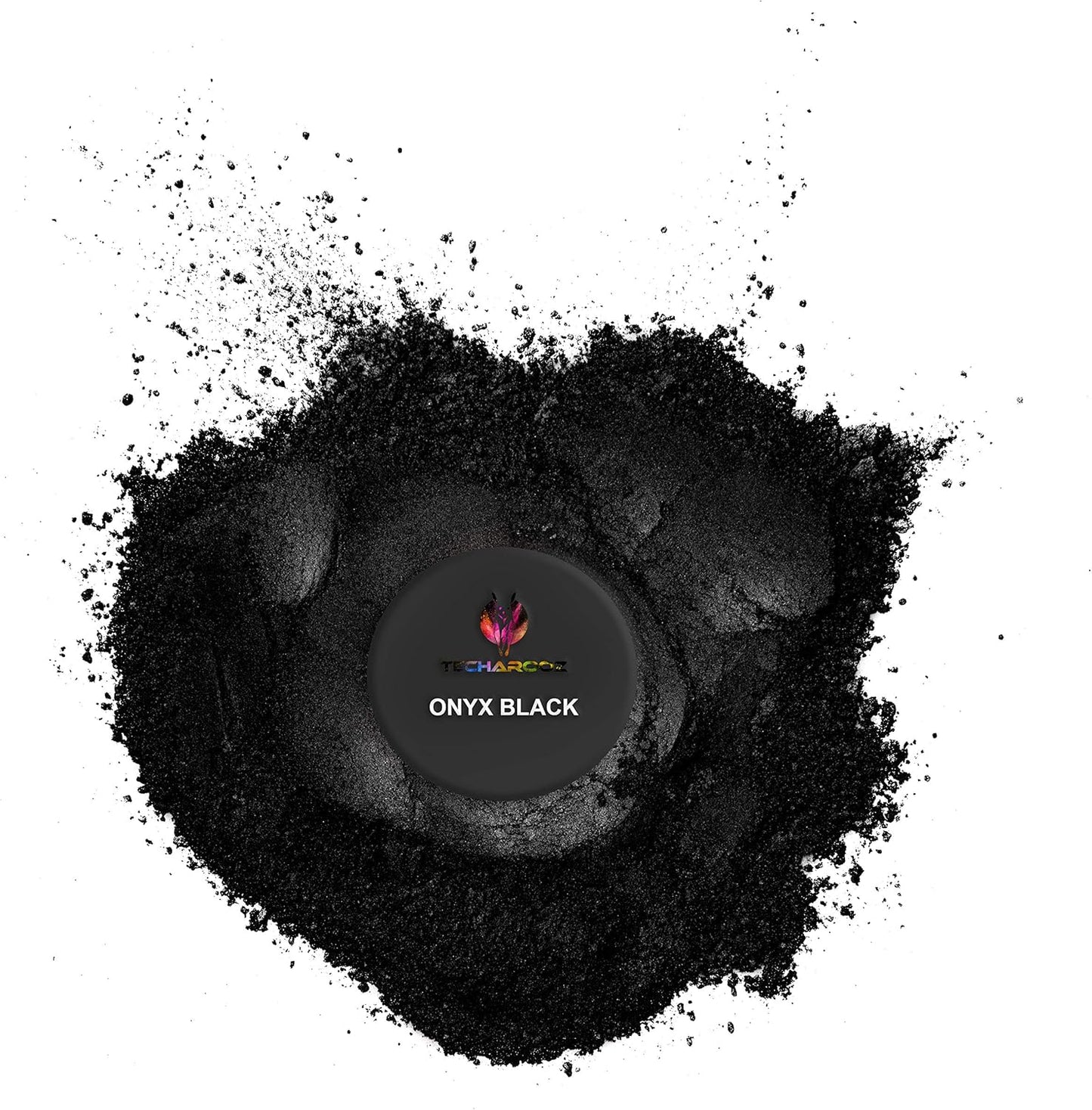 Black Mica Powder for Epoxy Resin 56g / 2oz. Jar - TECHAROOZ 2 Tone Resin Dye Color Pigment Powder for Lip Gloss, Nails, Colorant for Slime Bath Bombs Soap Making & Polymer Clay