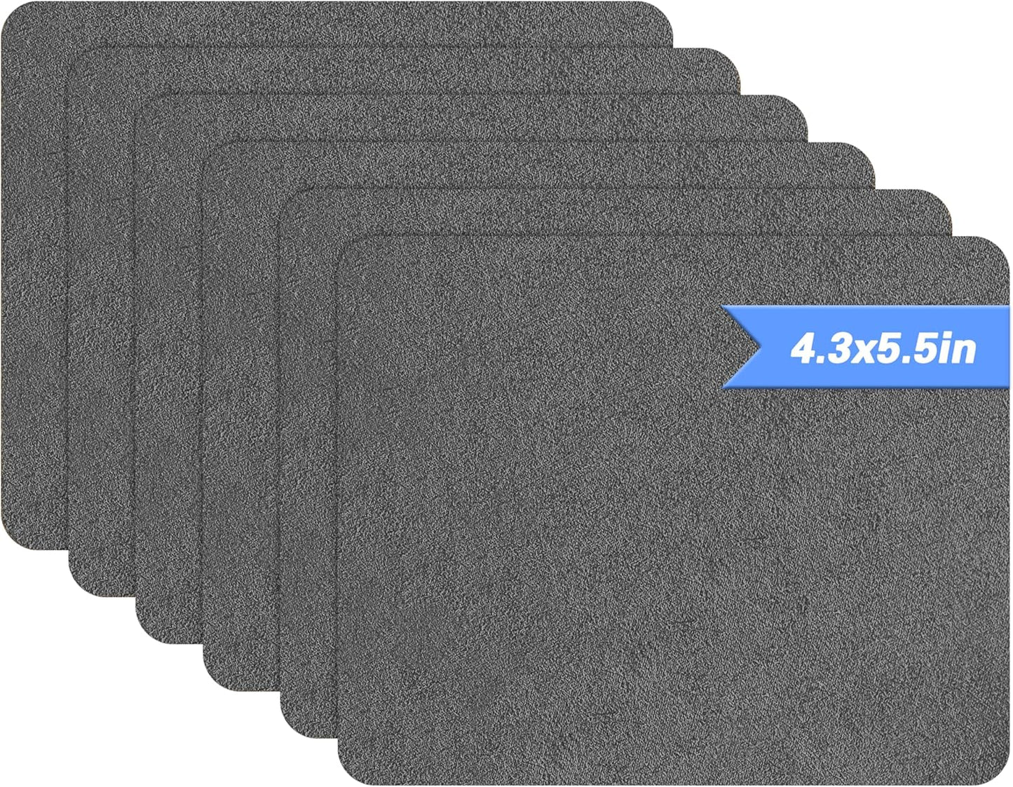 Azobur Sofa Fabric Repair Patch, 6 Piece Microfiber Patches, Self Adhesive Fabric Sofa Patch Repair Fabric, Luxurious Look, Quick Fix Sofa.(Gray)