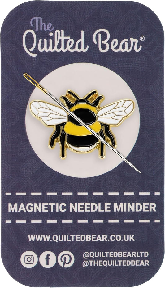 The Quilted Bear Needle Minder - Needle Minder Magnet for Keeping Sewing & Embroidery Needles, Cross Stitch Needles Safe - Stress Free Stitching Cross Stitch Supplies & Embroidery Supplies (Bee)