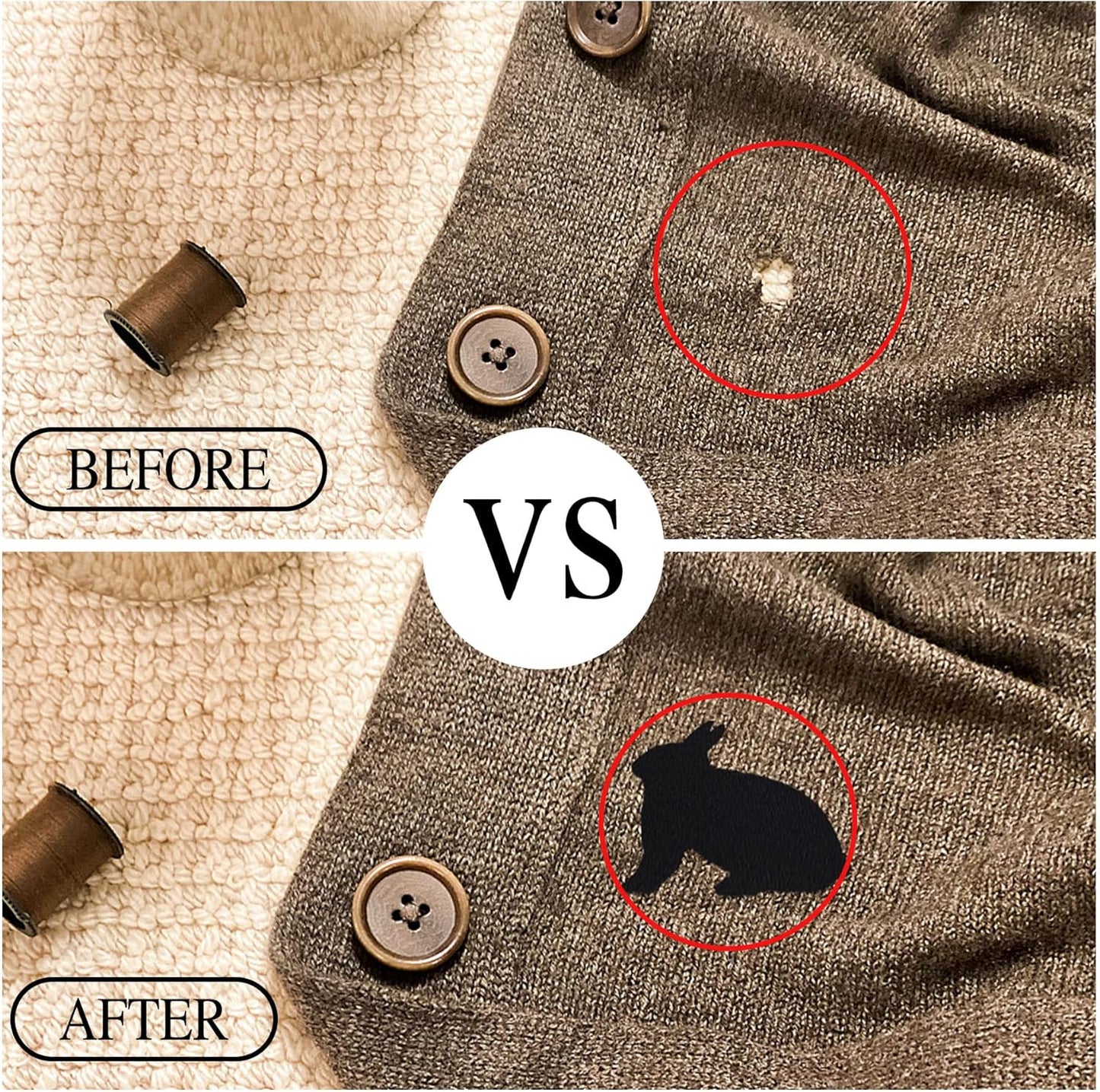 Augshy 29pcs Iron on Patches for Clothing Repair 4.9 X 3.7 Inch Iron on Patches for Clothing Black