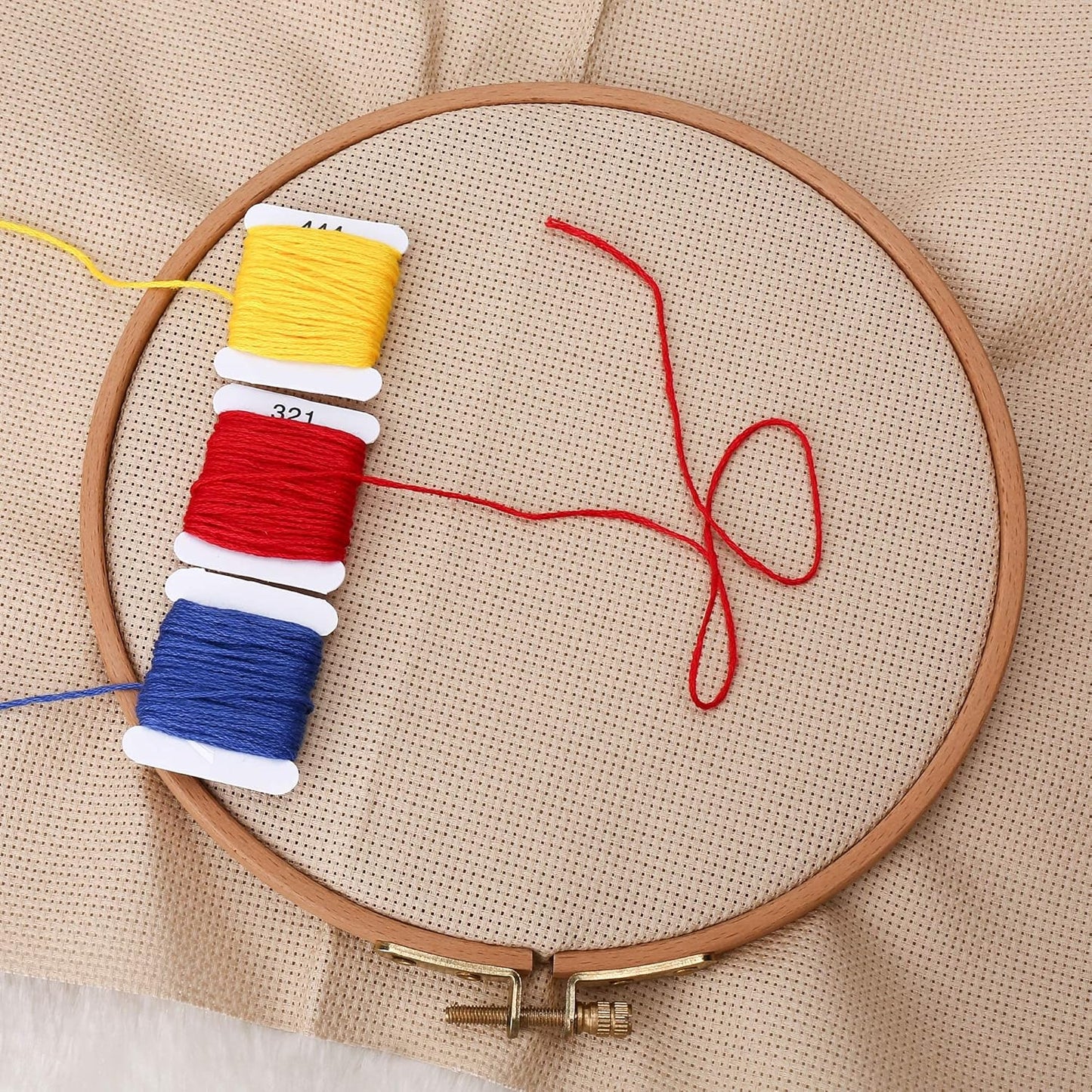 Aida Cloth 14 Count Cross Stitch Fabric,19×28inch (14CT, Tan)