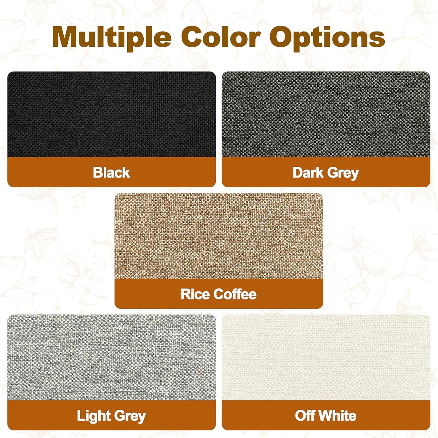 Iron on Patches, 8 Pieces Iron on Linen Patches, Fabric Patches for Couch, Tent, Clothing, Seat, Linen Repair Decorating Kit 3.7" by 4.9" (9.5 cm x 12.5 cm, Black)