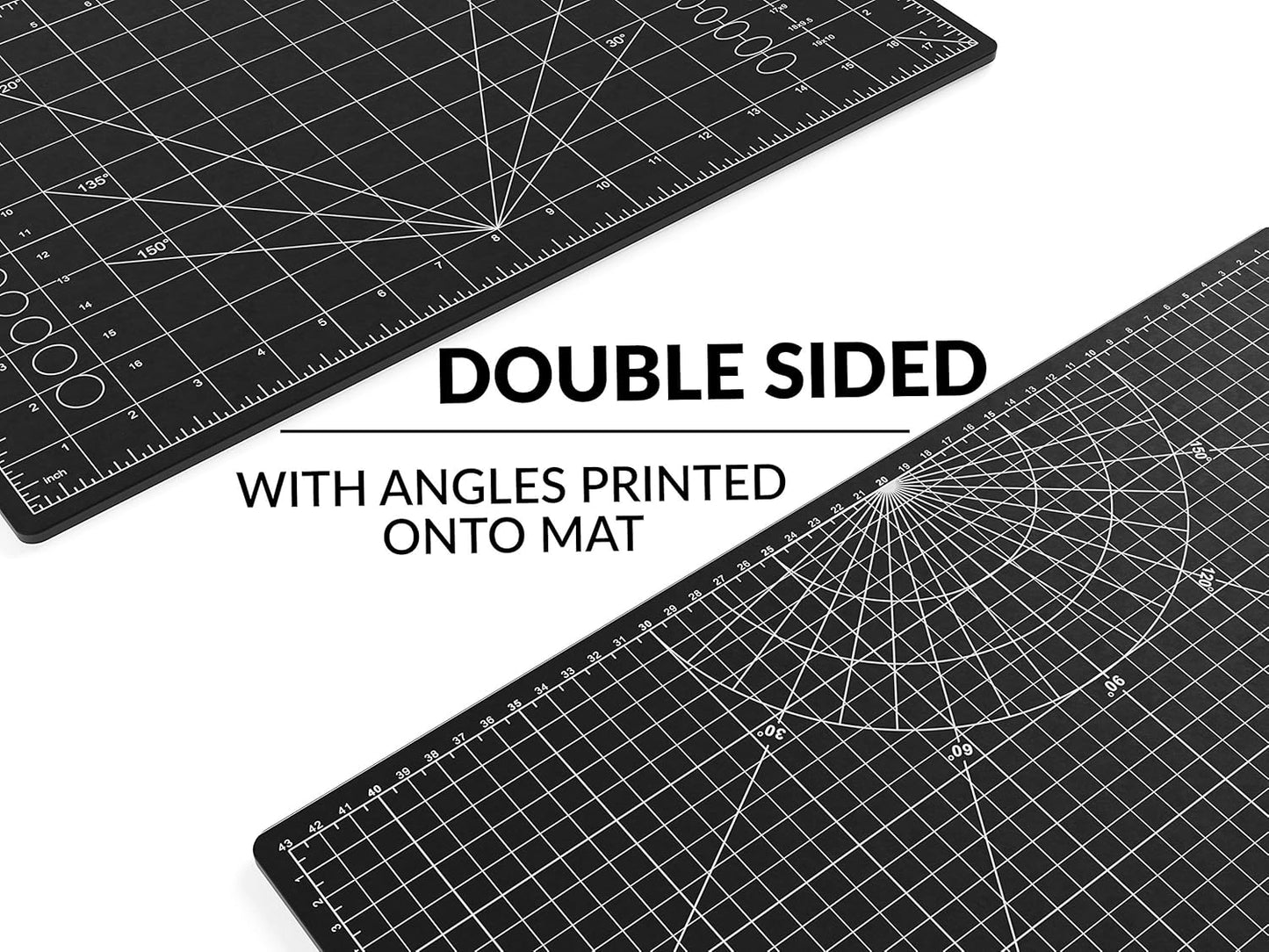 XNM Premium Self Healing Cutting Mat - 12 Inches by 18 inches - A3, 3 Layer Quality PVC Construction - Dual Sided, Imperial and Metric Grid Lines - Perfect for Cutting, Sewing, and Crafts