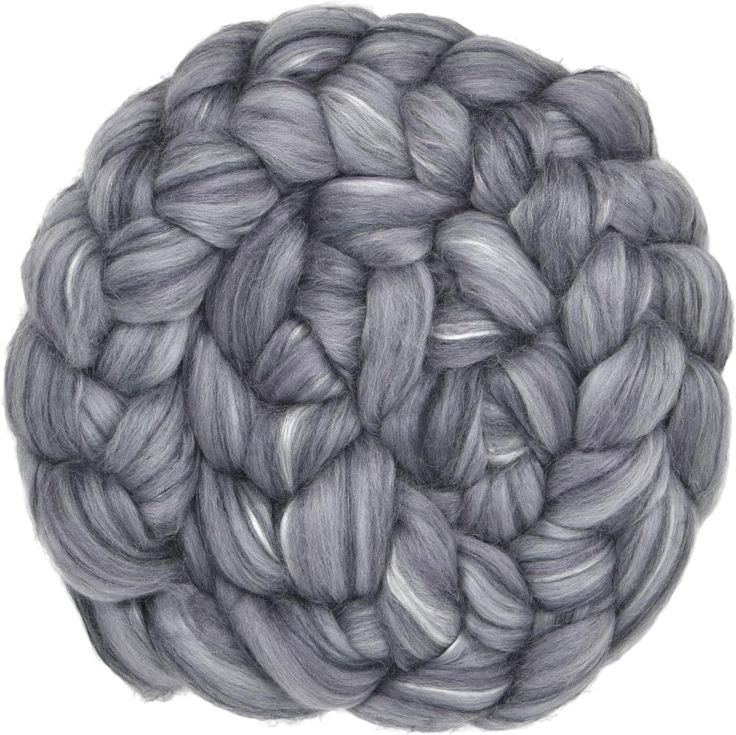 Merino Silk Luxe Tonal Designer Blend. Superfine Merino, Mulberry Silk, Tussah Silk. Top Roving for Spinning or Felting. Stardust 4oz