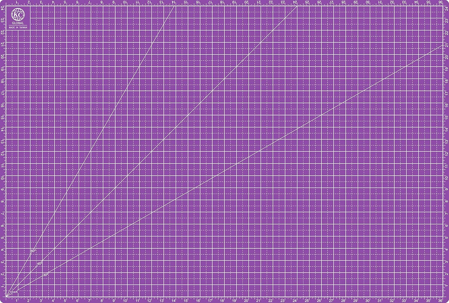 KC GLOBAL A1 (38"x26") Professional Grade Self-Healing Cutting Mat (Purple) - Odor-Free, Reversible, Eco-Friendly, Durable Bright Surface. Premium Desk Mat for Crafters, Quilters, and Hobbyist