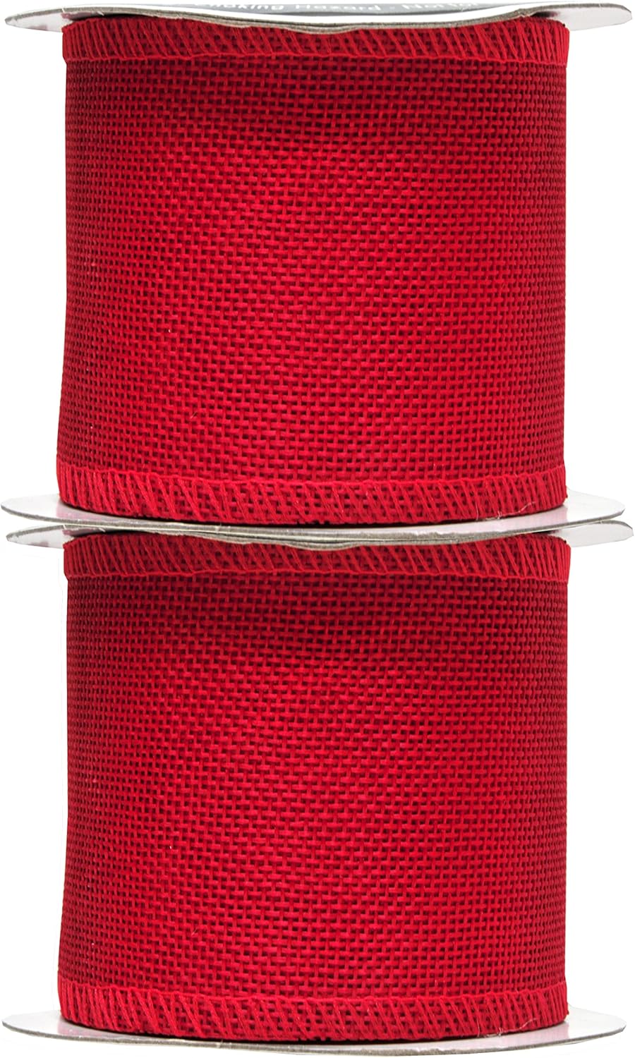 Mandala Crafts Red Burlap Ribbon 3 Inches Wide Jute Ribbons for Crafts - 20 Yds Roll Rustic Burlap Wrap Trim Ribbons for Wreaths Bows Wedding Party Decoration