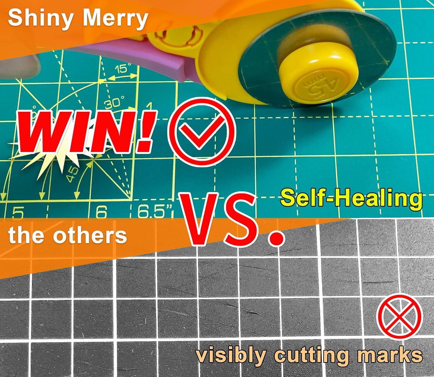 Self Healing Cutting Mat A0 36"x48" – Double Sided 5-Ply Craft Mat for Sewing, Quilting, Fabric, Scrapbooking – Green/Green