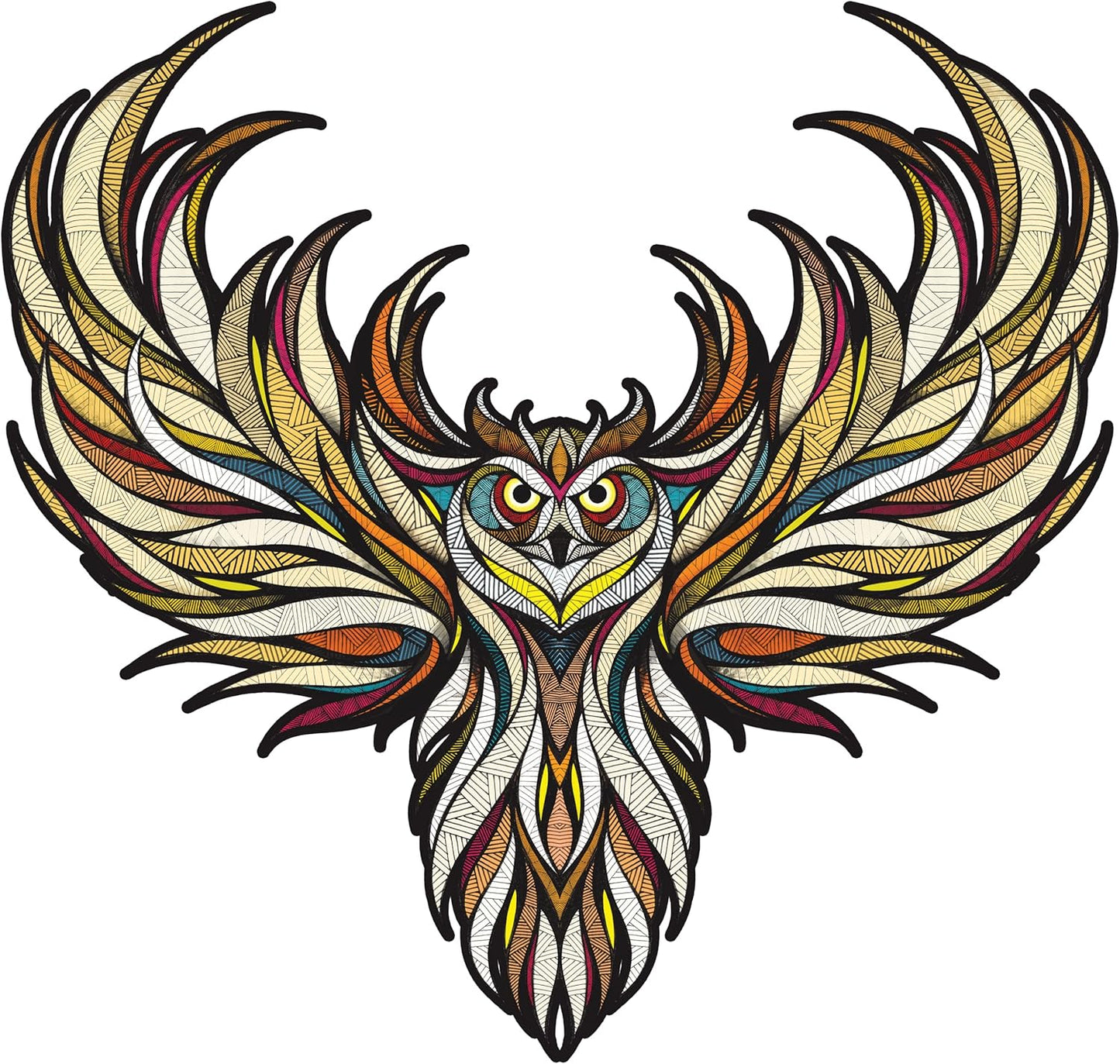 EWA Home Décor – Owl Small 70 Pieces – Wooden Jigsaw Puzzle for Adults – Perfect for Artistic Home Decoration and Mindful Relaxation