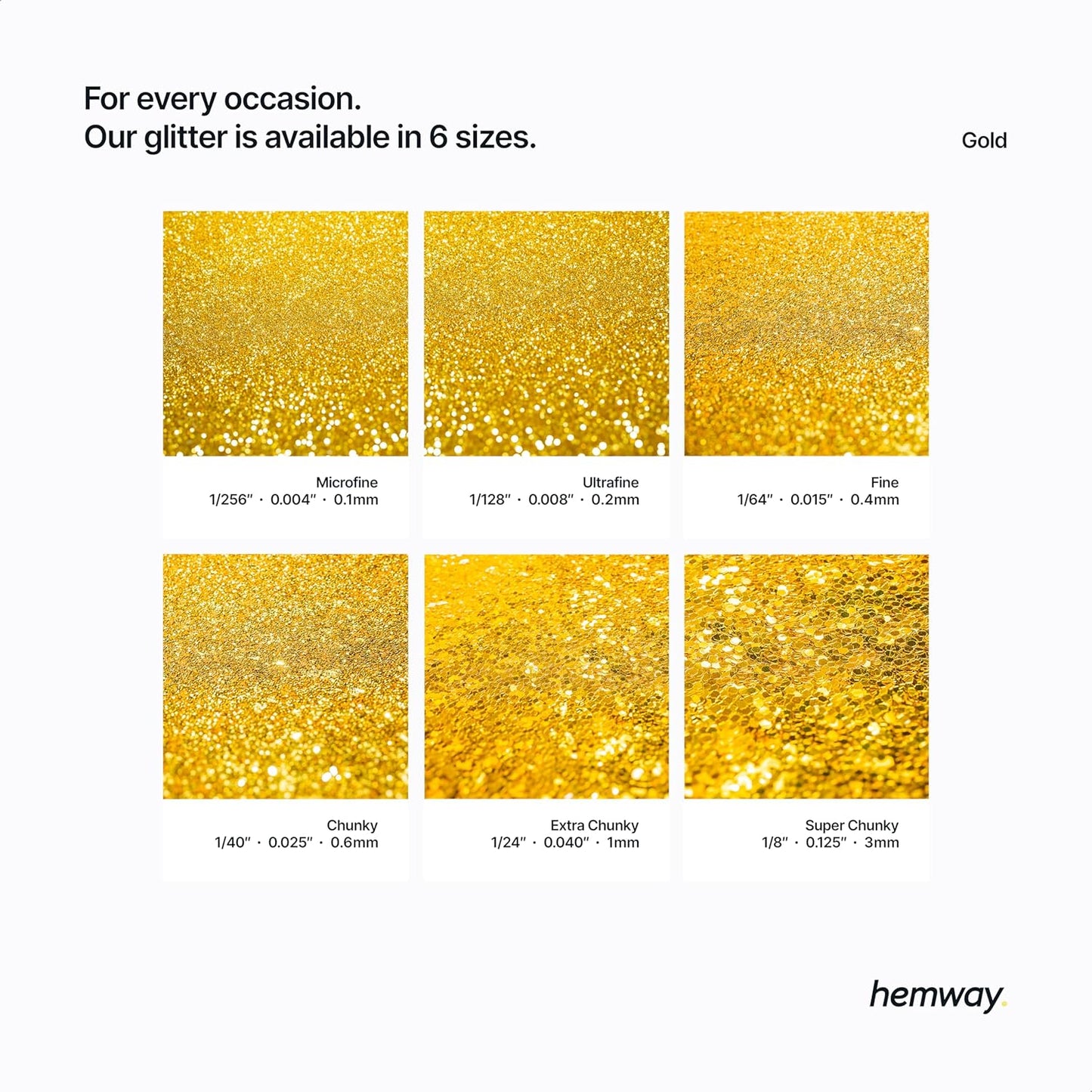 Hemway Polyurethane & Epoxy Glitter Metallic Crystal Flake Additive for Flooring, Jewellery Making, Tumblers and Resin 100g / 3.5oz - Ultrafine (1/128" 0.008" 0.2mm) - Gold