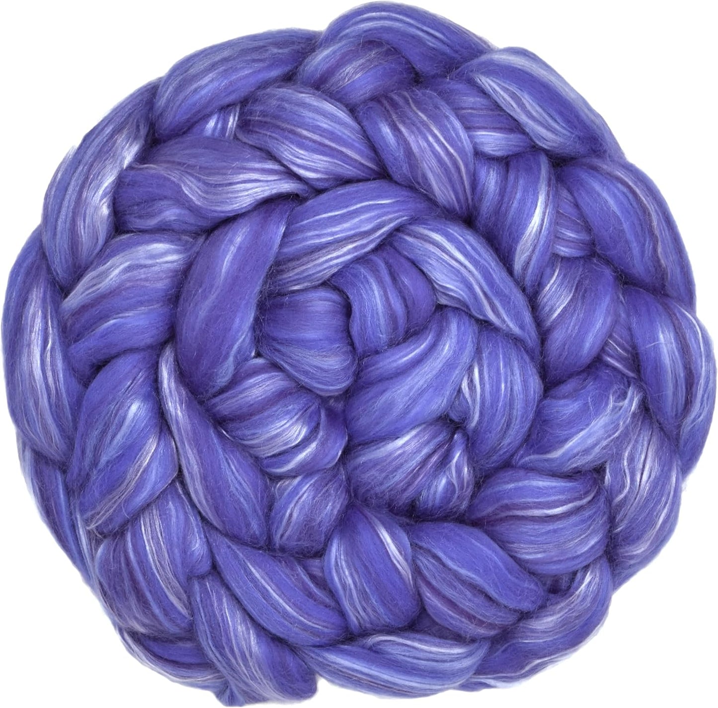 Merino Silk Luxe Tonal Designer Blend. Superfine Merino, Mulberry Silk, Tussah Silk. Top Roving for Spinning or Felting. Velvet Dream 1oz