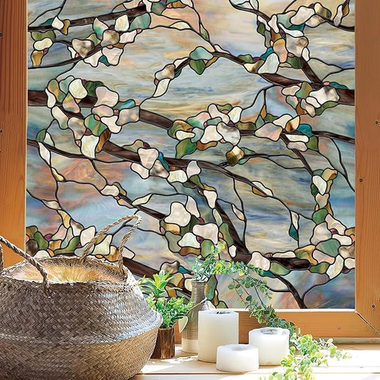 Artscape Sunset | Privacy Window Film with Vibrant Colored Pattern | Non-Adhesive & UV Protection | Easy to Apply & Removable | 24 x 36 Inches | Made in USA