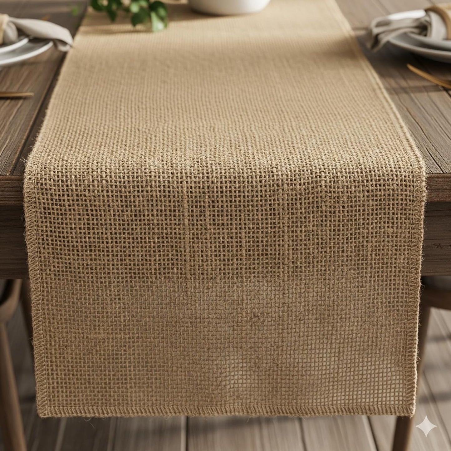 3 Pack Burlap Garland and Wreath Ribbon Wide 5" x 15 Yards Natural Jute 5 Inch 15-feet 3 Rolls, (Natural, 5Inch X 15yards) not Wired