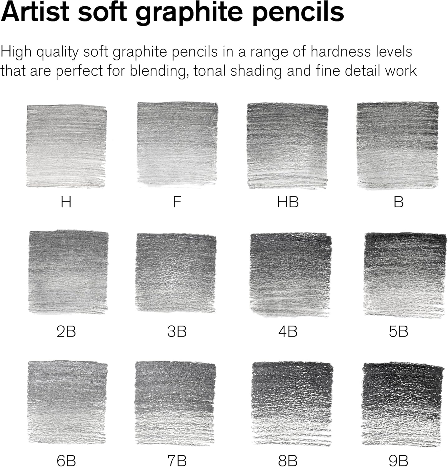 Winsor & Newton Studio Collection Artist Pencils, Graphite Pencils, Set of 12