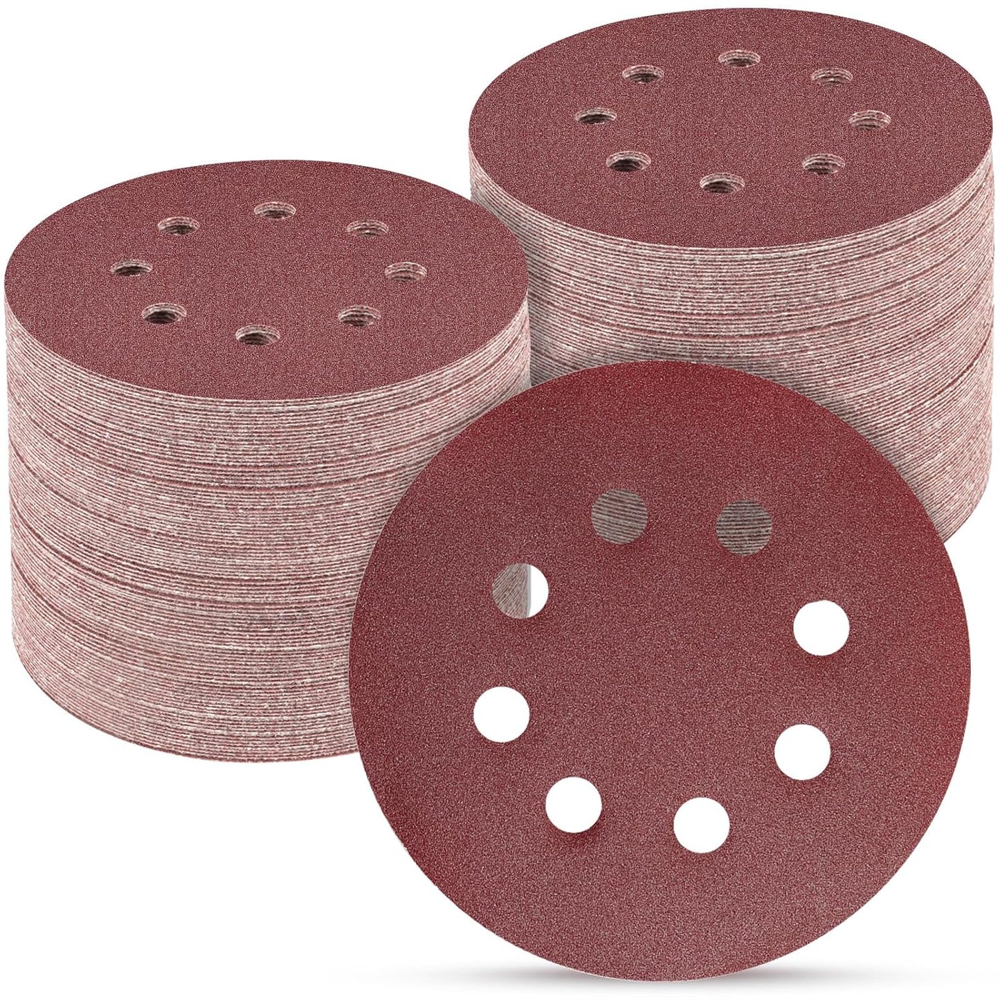100 PCS 5 Inch Sanding Discs 400 Grit, Round Hook and Loop Sandpaper for Random Orbital Sander