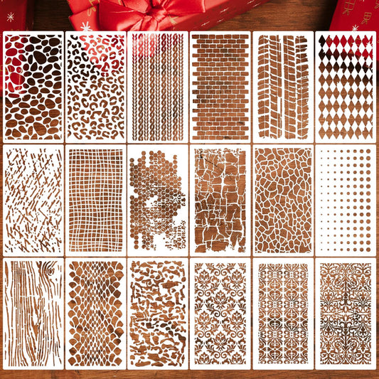 Stencils for Crafts Reusable Texture Stencils for Painting Background Stencil Drawing Templates for Wood Canvas Furniture Scrapbooking