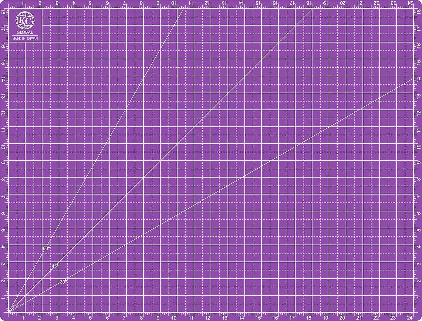 KC GLOBAL A2 (25"x19") Professional Grade Self-Healing Cutting Mat (Purple) - Odor-Free, Double-Sided, eco-Friendly, Durable. Premium Desk mat for Crafting, Sewing, Quilting and Art Projects