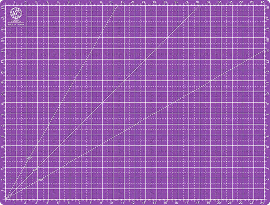 KC GLOBAL A2 (25"x19") Professional Grade Self-Healing Cutting Mat (Purple) - Odor-Free, Double-Sided, eco-Friendly, Durable. Premium Desk mat for Crafting, Sewing, Quilting and Art Projects