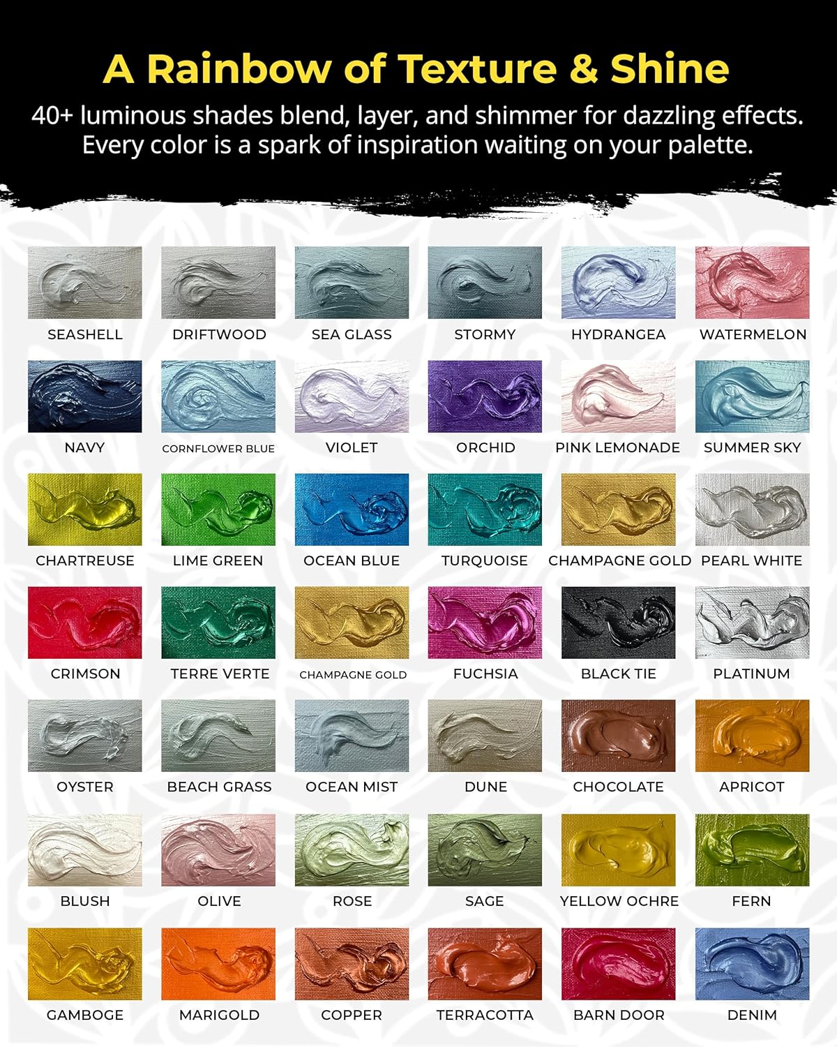 The Crafter's Workshop Stencil Butter - Formal Acrylic Paint Set - Boutique Metallic Texture Paste for Art, Canvas, Journals, & Cards - 4 x 2oz Jars