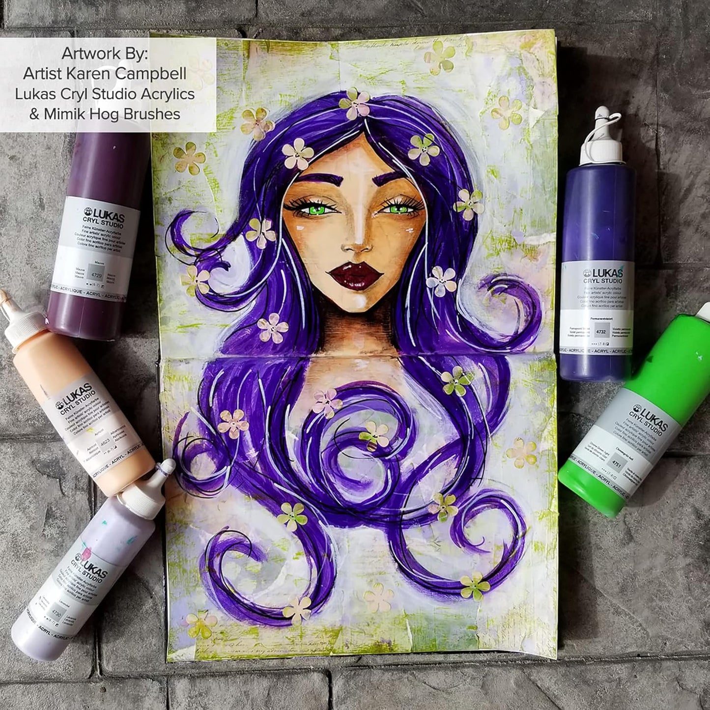 Lukas CRYL Studio Artist Acrylic Paint, Prussian Blue, 125 ml Tube - High Pigment Acrylic Paints for Canvas Painting, Large Scale Works - Medium-Viscosity, Water-Mixable, Fast Drying