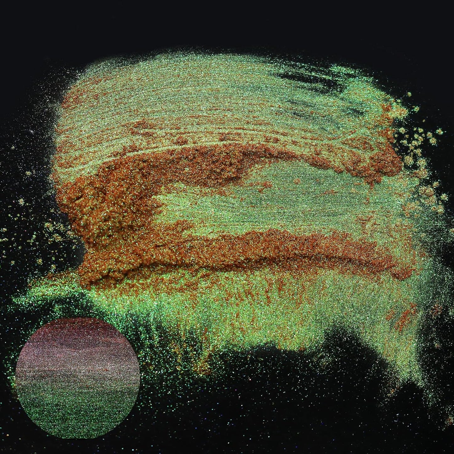 Matio Chameleon Mica Powder, 1.06oz/ 30g Aurora Forest Chrome Nail Powder, Pearlescent Effect Color Shift Pigment for Resin Craft, Soap Candle Dye, Nail Art, Makeup, Bath Bomb, Paint, Slime Pigment