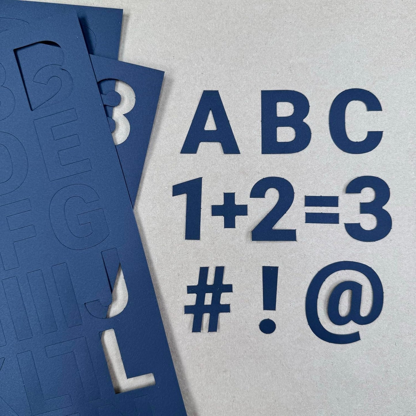 FreshCut Crafts 636 Pcs 1.5 in. Black Bulletin Board Letters & Numbers, Capital Alphabet Letters, Numbers, Punctuation, US Made Card Stock Punch Out Letters for Posters, Bulletin Boards, Classroom