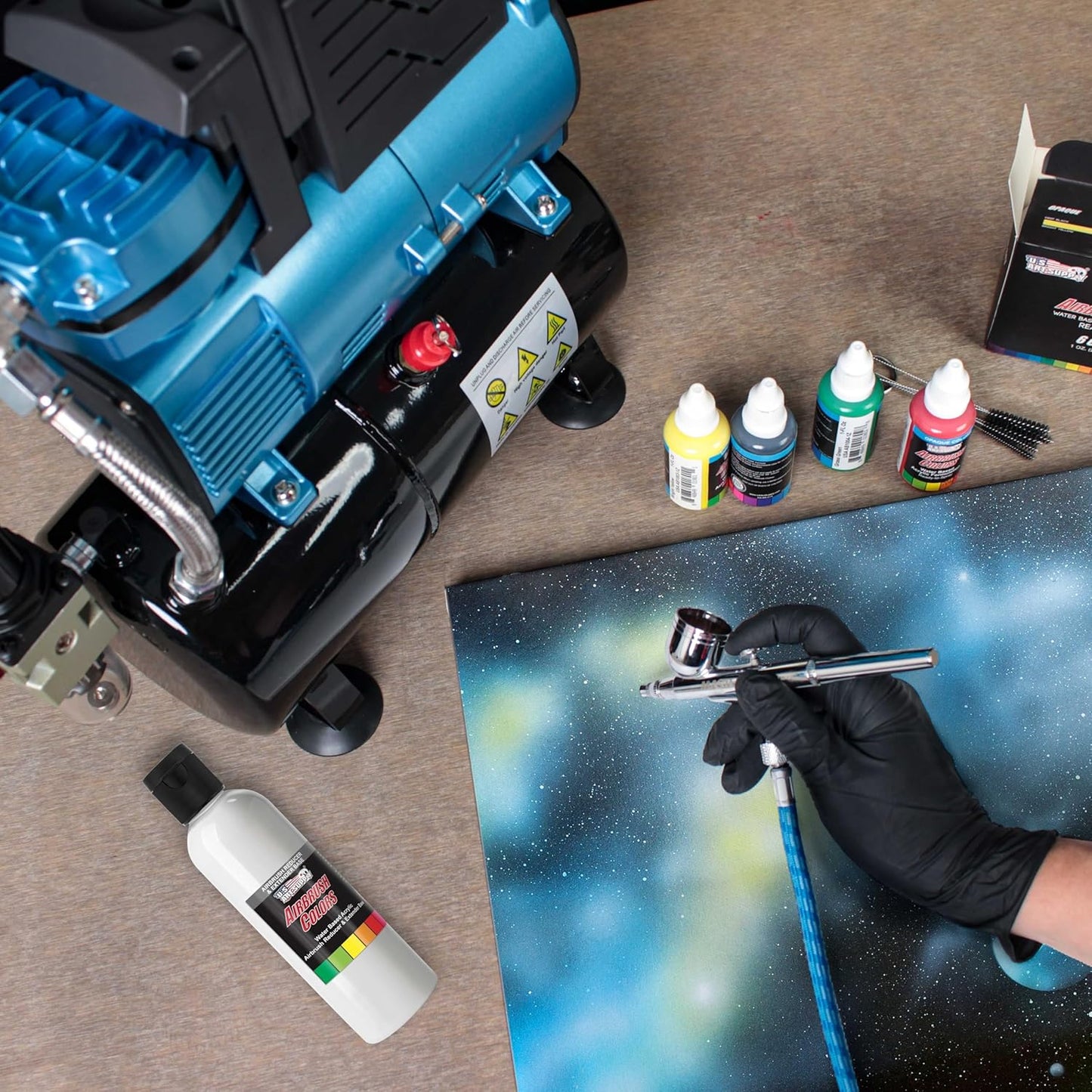 U.S. Art Supply 4-Ounce Airbrush Thinner Reducer and Extender Base for Acrylic Paints - Airbrush Paint Thinner, Reduces Viscosity, Improves Flow, Thins Acrylic Pouring Paint