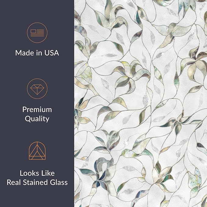 Artscape Flight | Privacy Window Film with Vibrant Colored Pattern | Non-Adhesive & UV Protection | Easy to Apply & Removable | 24 x 36 Inches | Made in USA