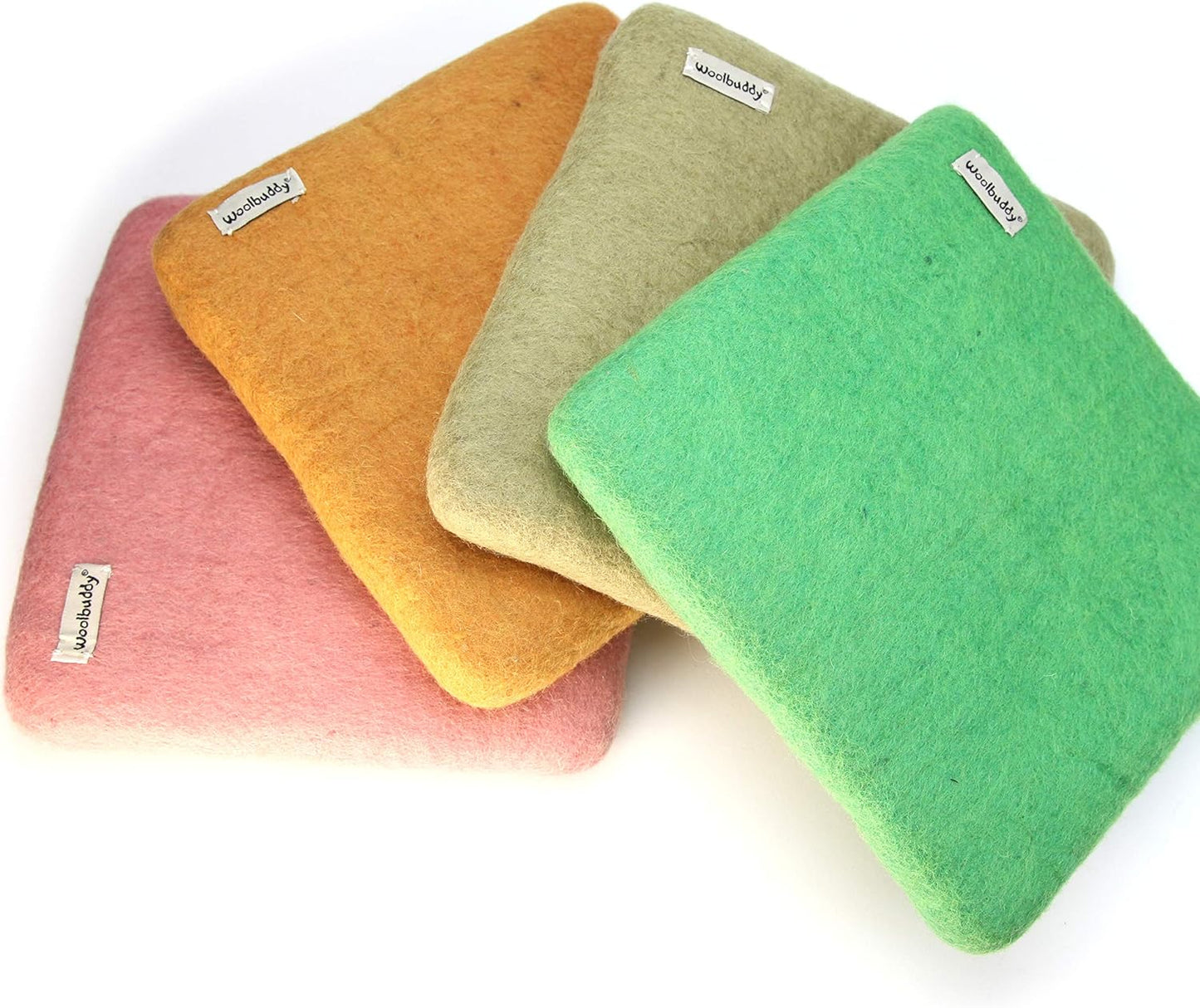 Woolbuddy Needle Felting Pad – Green Wool Mat 10x10x1.5" – Foam Alternative Base for 3D, Wet, & Dry Felting Crafts