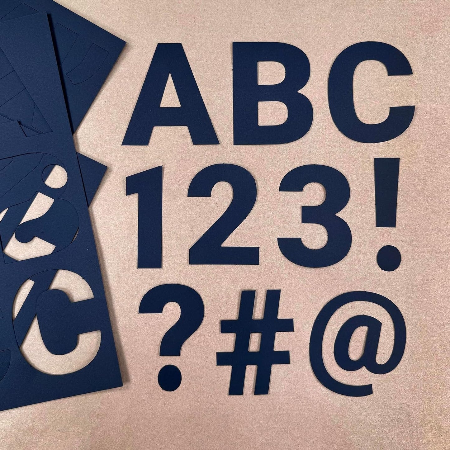 209 Pcs 3" Black Bulletin Board Letters & Numbers, Capital Letters, Numbers, Punctuation, US Made Card Stock Punch Out Letters for Poster, Bulletin Board, Classroom - Precut Letters & Numbers