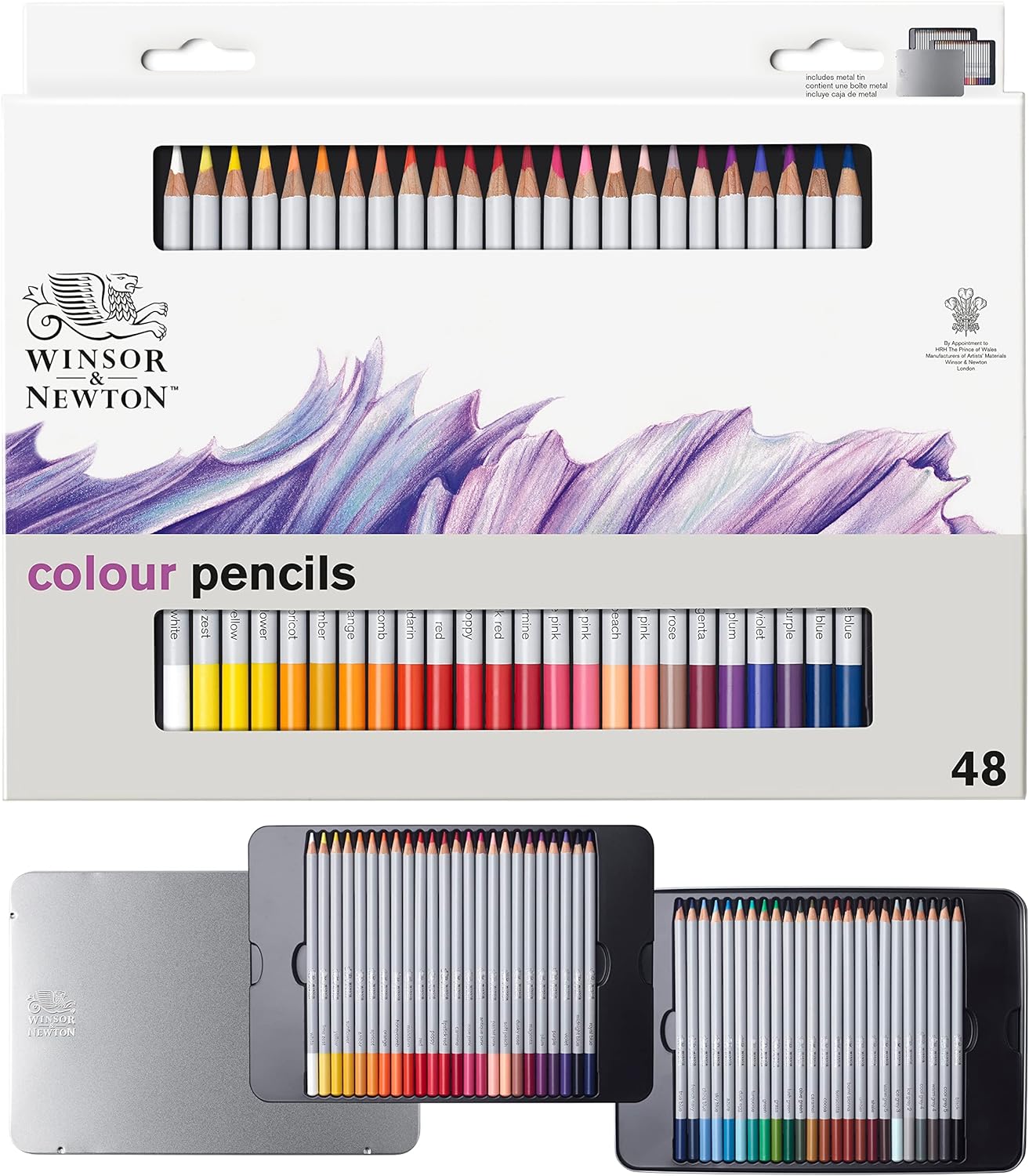 Winsor & Newton Studio Collection Artist Pencils, Color Pencils, Set of 48