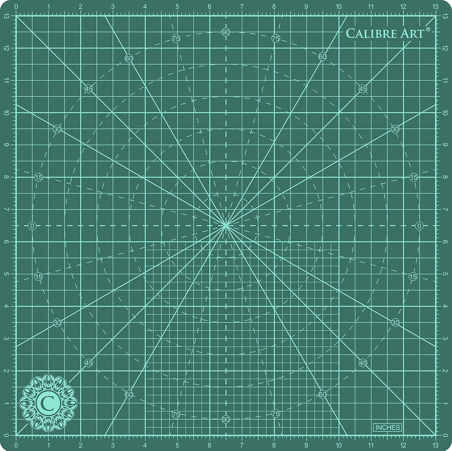 Rotating Self Healing Cutting Mat 14x14 (13" Grid), Perfect for Quilting & Art Projects