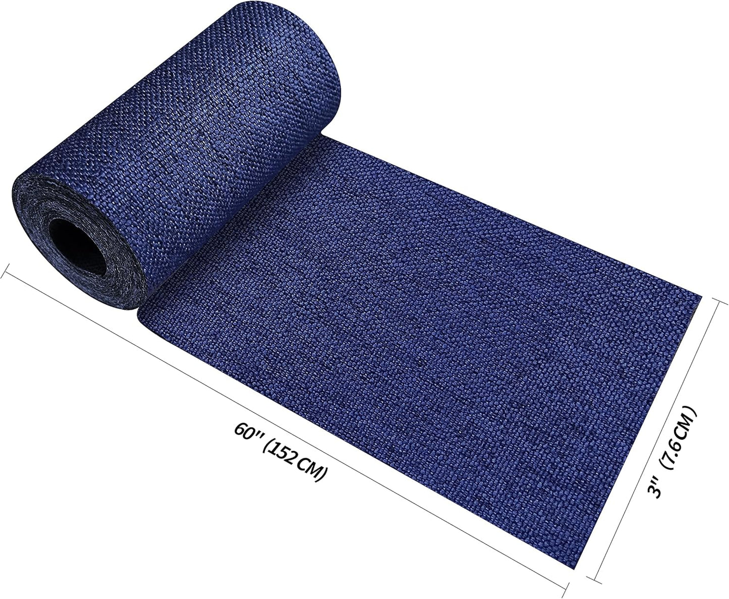 King Mountain Premium Linen Fabric Iron-on Repair Patch, Inside&Outside Fabric Repair Patch, 3"x60" with Backing Glue Linen Repair Decorative Patch kit (Linen-3"x60", Dark Blue)