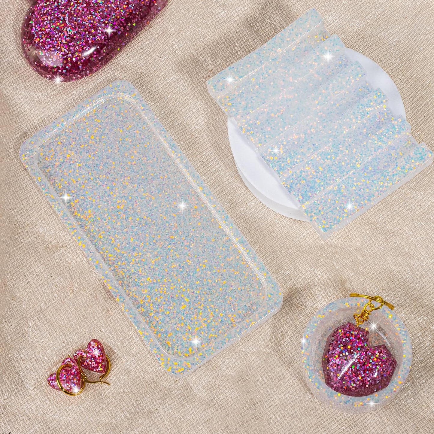 Hemway Polyurethane & Epoxy Resin Glitter 100g / 3.5oz Metallic Crystal Flake Additive for Flooring Jewelry Tumblers Glass Pigment - Extra Chunky (1/24" 0.040" 1mm) - Mother of Pearl Iridescent
