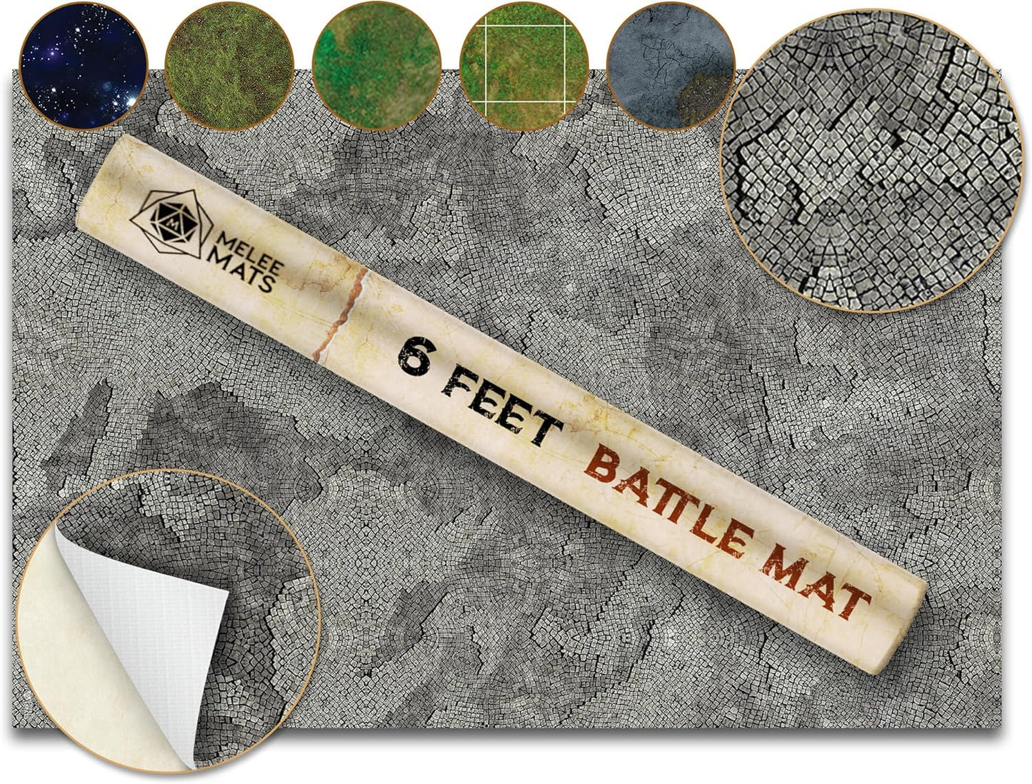 Battle Game Mat for DND - [48" x 72"] Wargaming Tabletop Map - Gaming Board for Warhammer 40k, Dungeons and Dragons, Wargame RPG - Vinyl Gaming Stone Terrain