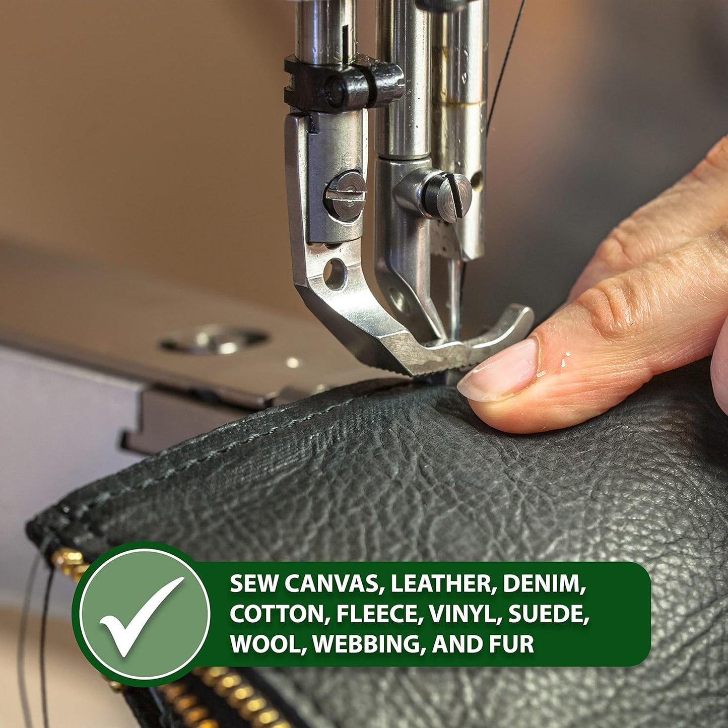 Mandala Crafts Green Heavy Duty Thread -1500 Yds Tex 90 Thread for Sewing Drapery Jeans Leather Hair - Bonded Polyester Thread Outdoor Marine Upholstery Threads