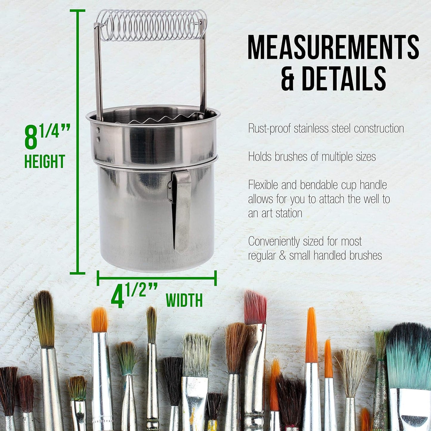 US Art Supply Deluxe Brush Cleaner-Brush Washer with Wash Tank