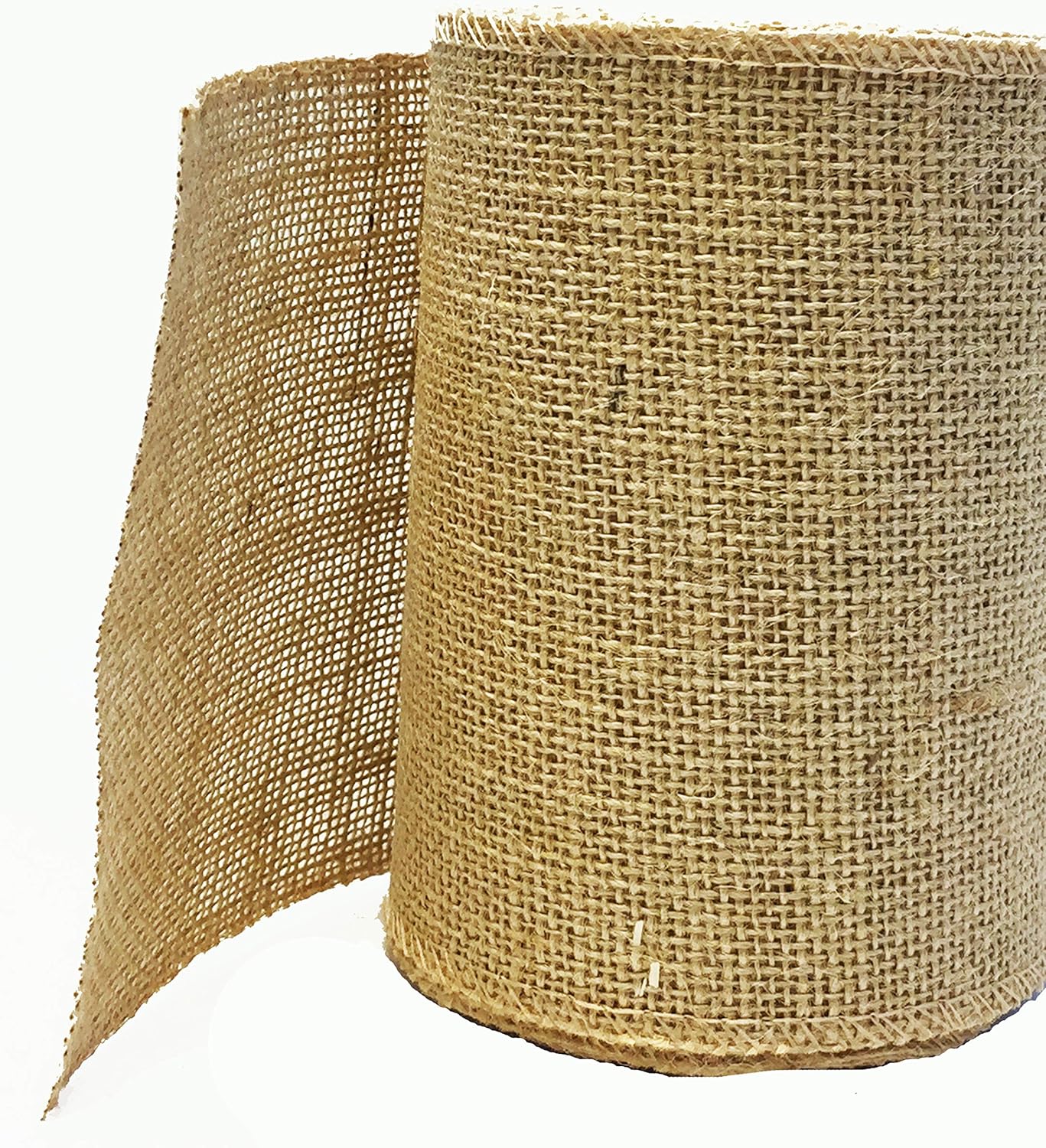 3-Pack Burlap Fabric Ribbon Natural Roll DIY (6Inch X 15yards) Tree Protector Wrap Plant Bandage Packing Winter Proof, Craft & Hobby Fabric, Warm Keeping and Moisture