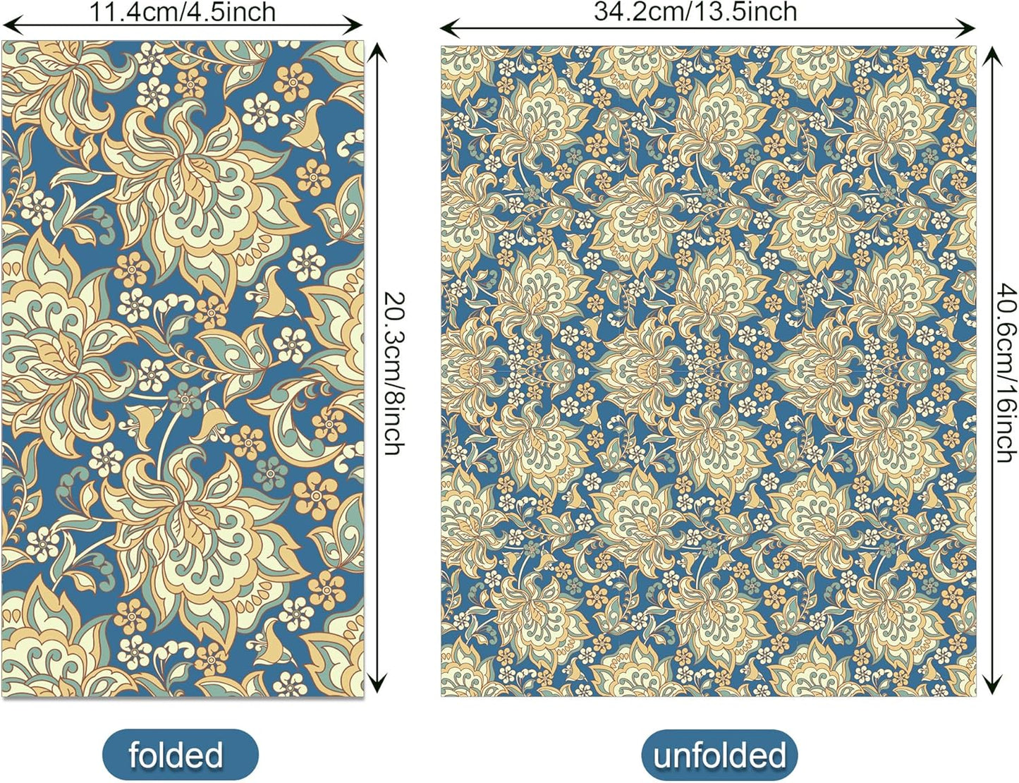 100Pcs William Morris Paper Napkins Disposable Paper Floral Vintage Napkins Decoupage Decorations for Kitchen, Party,Guest Towels,Wedding,baby shower,4.5x8 Inch