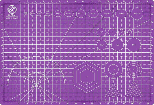 KC GLOBAL A3 (19"x13") Professional Grade Self-Healing Cutting Mat (Purple) - Odor-Free, Double-Sided, Eco-Friendly, Non-Slip, Premium Desk mat for DIY, Crafting, Model Building,and Art Projects