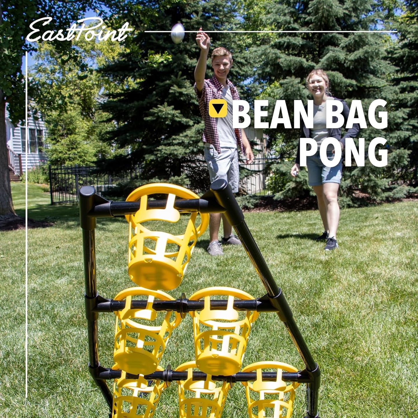 EastPoint 3-in-1 Battle Bag Battle Pack – 1 Easy to Convert Target - Bean Bag Toss Pong, Ladderball, and Battle Bags All in 1 Outdoor Tailgate Game