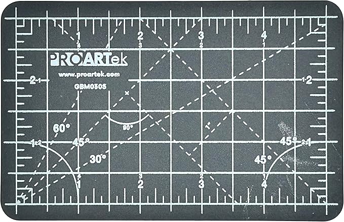 PK00004 Model GBM0305 Series 3.5" x 5.5" Professional Cutting Mat; Double-Sided Green/Black; Self-Healing; For Graphic Arts, Hobbies, Sewing, Scrapbooking, and other Cutting Projects
