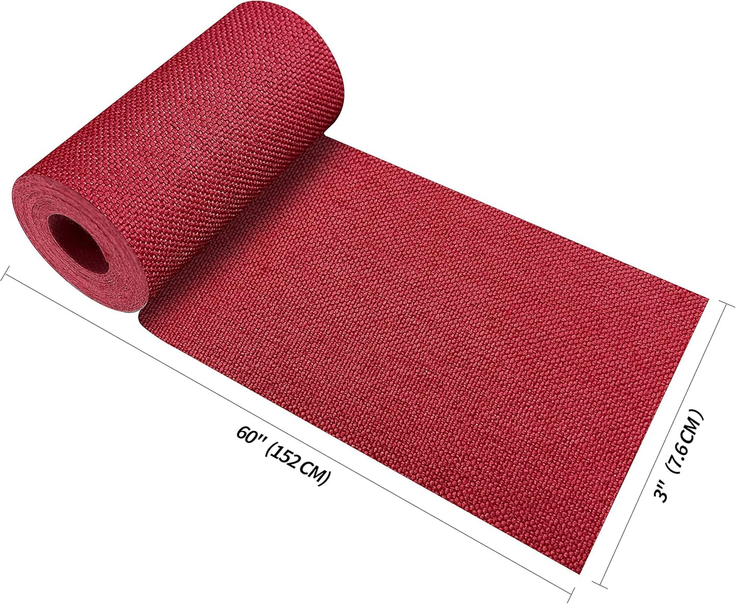 King Mountain Premium Linen Fabric Iron-on Repair Patch, Inside&Outside Fabric Repair Patch, 3"x60" with Backing Glue Linen Repair Decorative Patch kit (Linen-3"x60", Red)