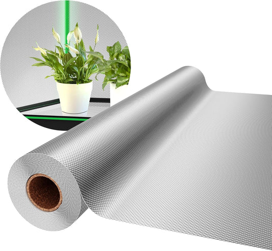 VIVOSUN 6 Mil Mylar Film Roll, 4 ft. x 50 ft. Diamond Film Foil Roll, Heavy-Duty Reflective Film for Grow Tent, Warm House, and Grow Room (50 ft.)