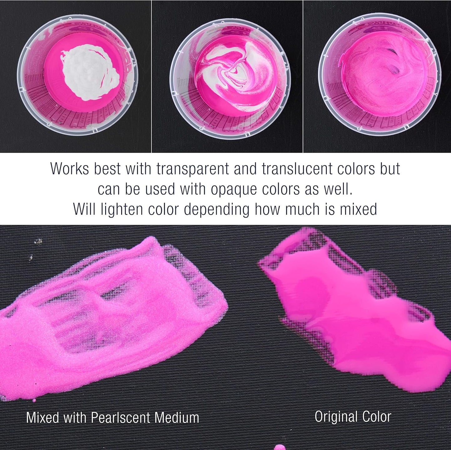 Pouring Masters 32 Oz (Quart) Acrylic Pearlescent Effects Medium - Creates Pearl Iridescent Metallic Shimmer for Fluid Art & Acrylic Painting