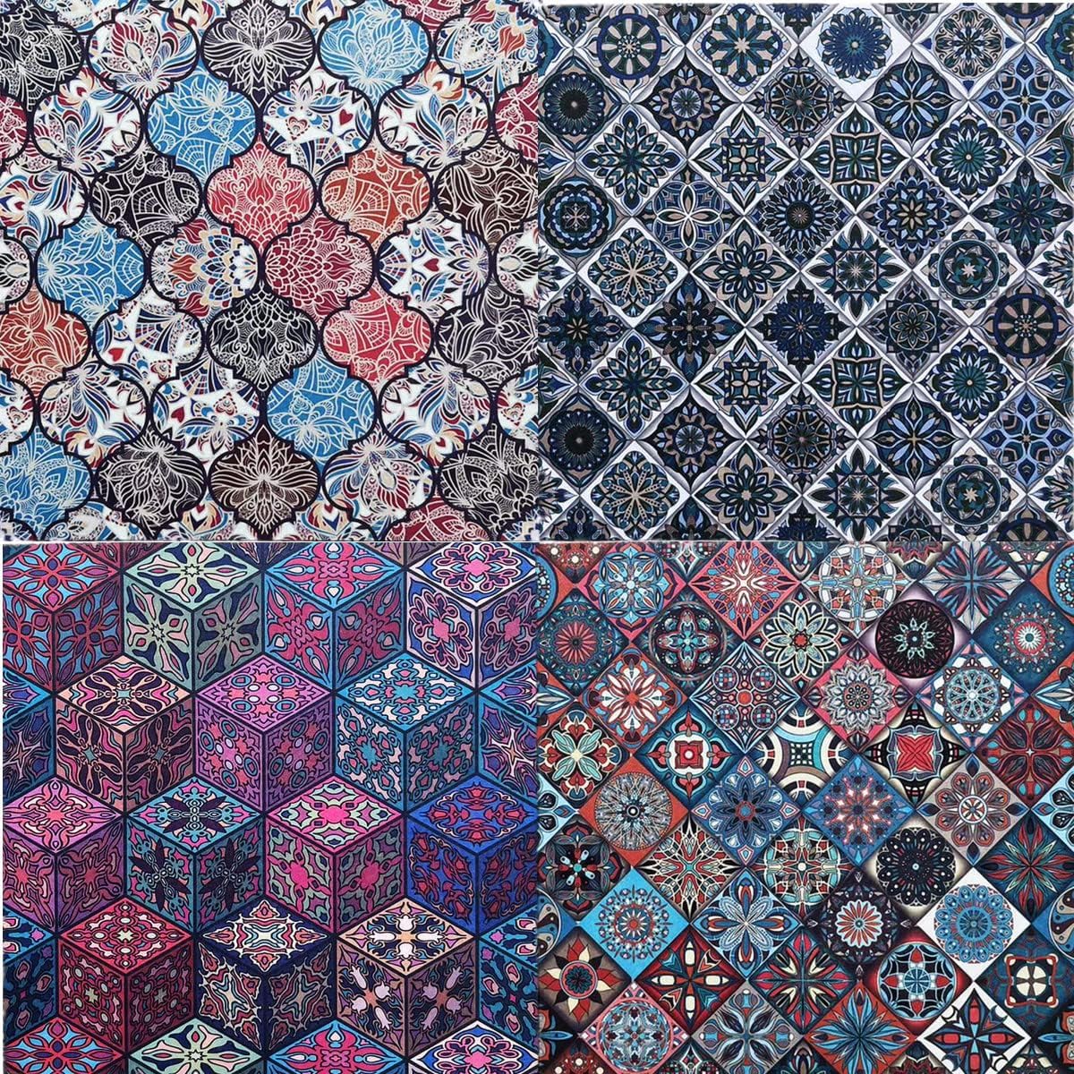 Groovy Boho Tribal Scrapbook Pad – 24 Bohemian Sheets for Scrapbooking, Junk Journals, Collage, Decoupage, Card Making & Mixed Media, 6x6 Single-Sided Craft Paper