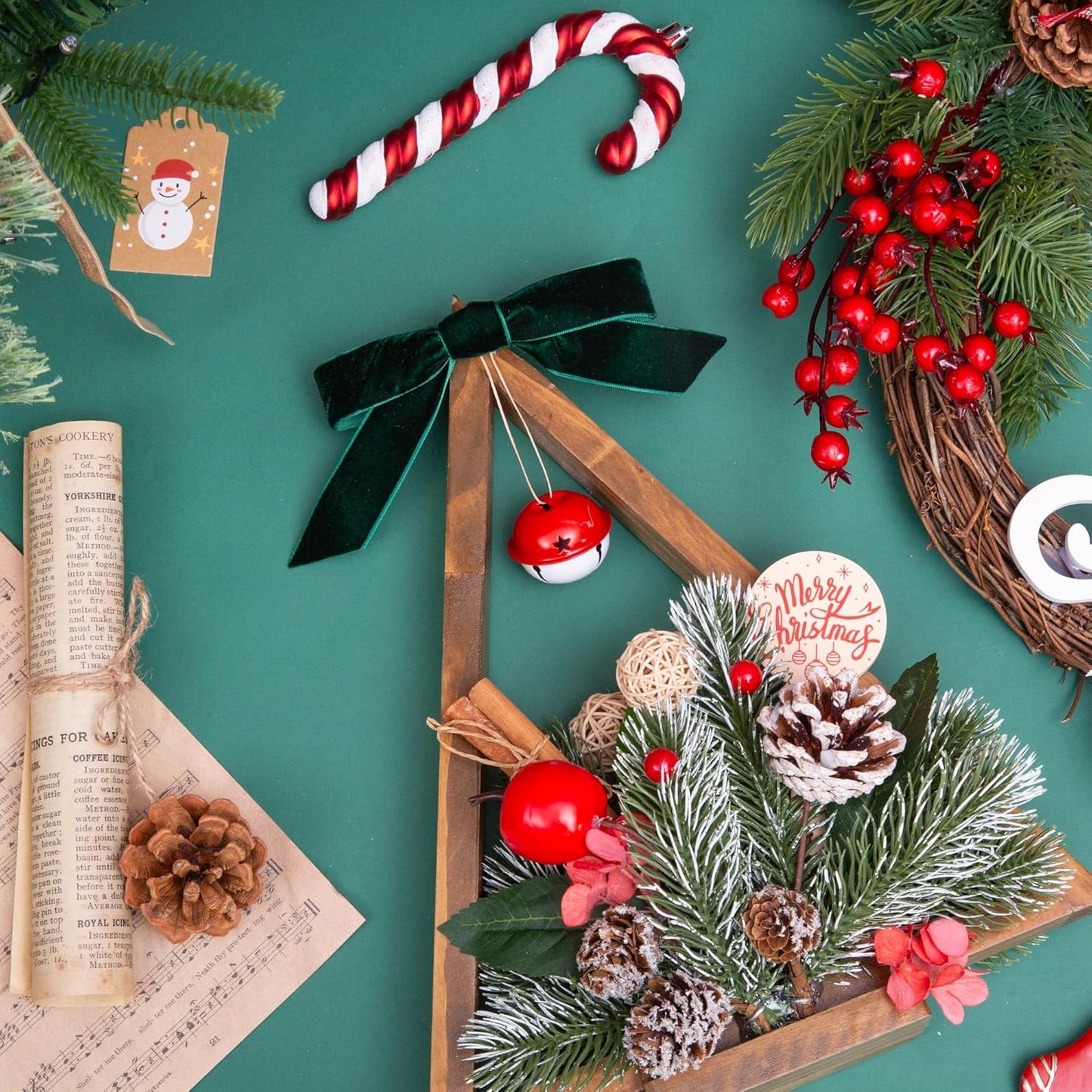 Vintage Hunter Green Velvet Ribbon, 1 Inch X 25Yd